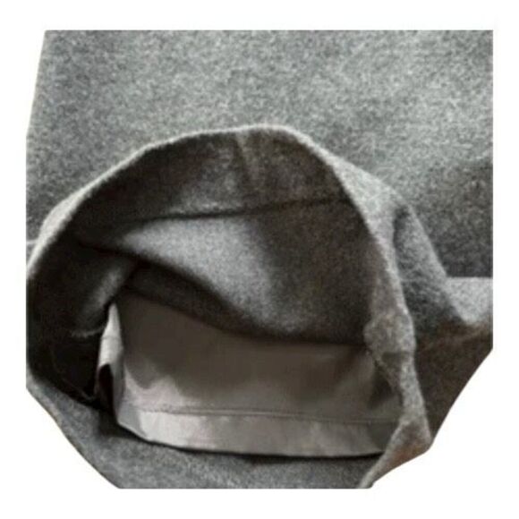 LL Bean High Waist Dress Pants Women12 PETITE Grey Tweed Straight Pockets Lined - Picture 8 of 11